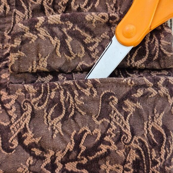 Vintage 90s Y APPAREL Women's Jacket Self Belt Standup Ruffle Collar Brown Small - Picture 10 of 15